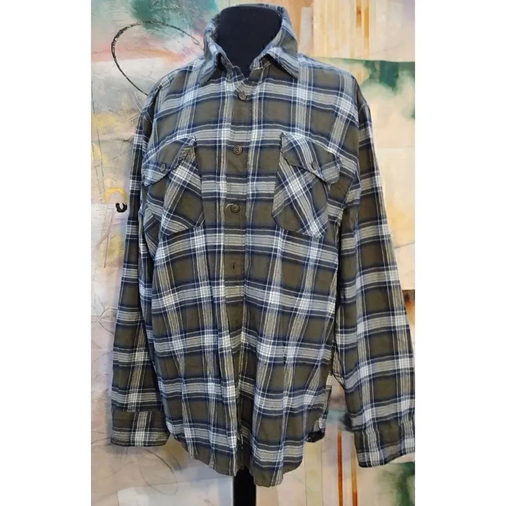 Jachs Mfg. Plaid Heavy Cotton Heritage Flannel Shirt - Mens XL NWOT